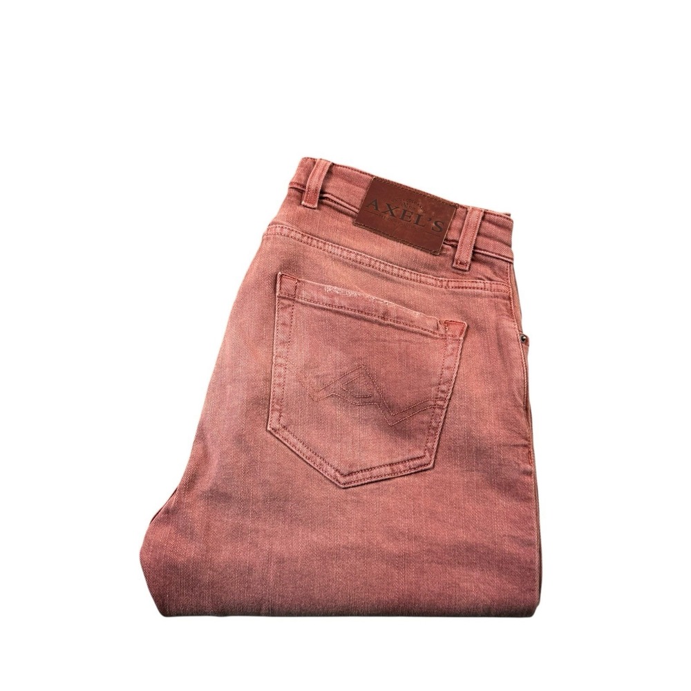 Axels Red Stretch Denim Zipper Fly‎ Men's Jeans Size 31x30